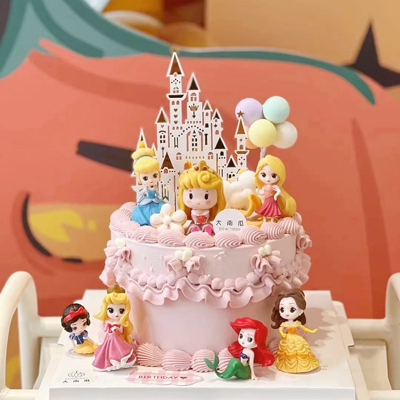 蛋糕装饰公主套装摆件城堡插件