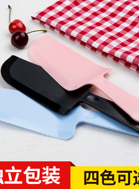 独立包装黑色磨砂 实心蛋糕刀 一次性蛋糕切刀 塑料刀叉厂家直销
