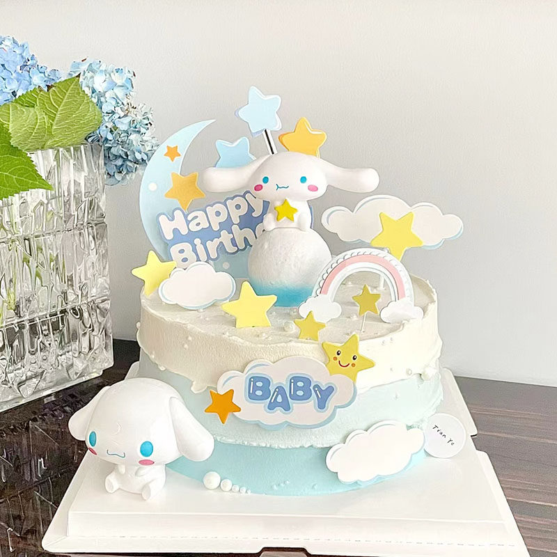 网红蛋糕装饰带灯玉桂狗大耳狗公仔摆件卡通儿童月亮生日插件装扮,节庆用品/礼品,节日装扮用品,淘宝优惠券,粉丝福利购,淘宝优惠卷