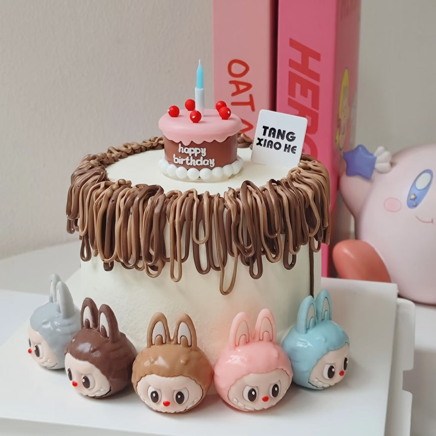 网红创意卡通蛋糕装饰摆件可爱立体小兔子烘焙生日装扮插件配件