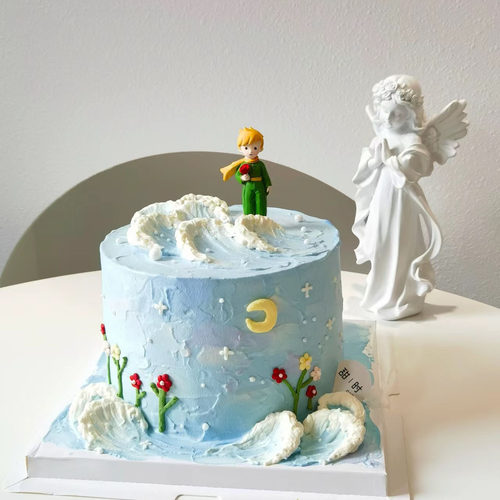 蛋糕装饰小王子摆件520捧花小王子情侣求婚蛋糕装饰烘焙HB小插件