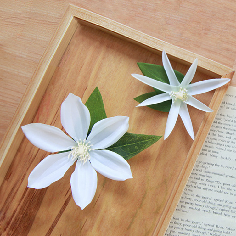 铁线莲花窗帘夹花朵不绣钢挂绳