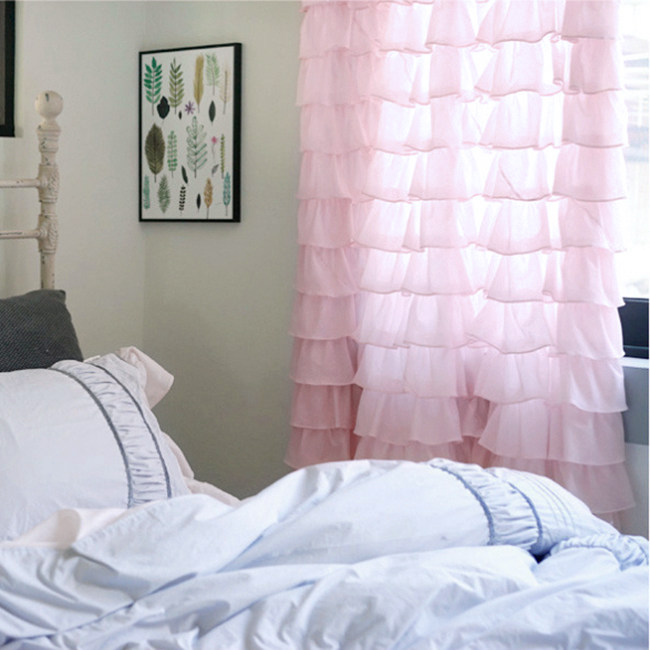 公主风卧室女孩隔断纱多层某音双