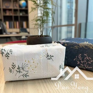 北欧田园车载纸巾盒居家用抽纸盒布艺户外民宿后座挂绳茶几遮阳板