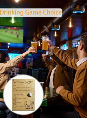 独立站创意Left Right Drink Drinking Game有趣左右饮酒派对游戏