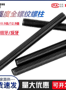 高强度丝杆丝杠牙条全牙螺丝细牙反牙螺杆M12M16M20M24M30-M80