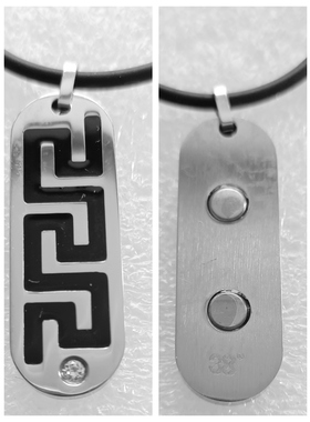 硅胶链条不锈钢磁石吊坠