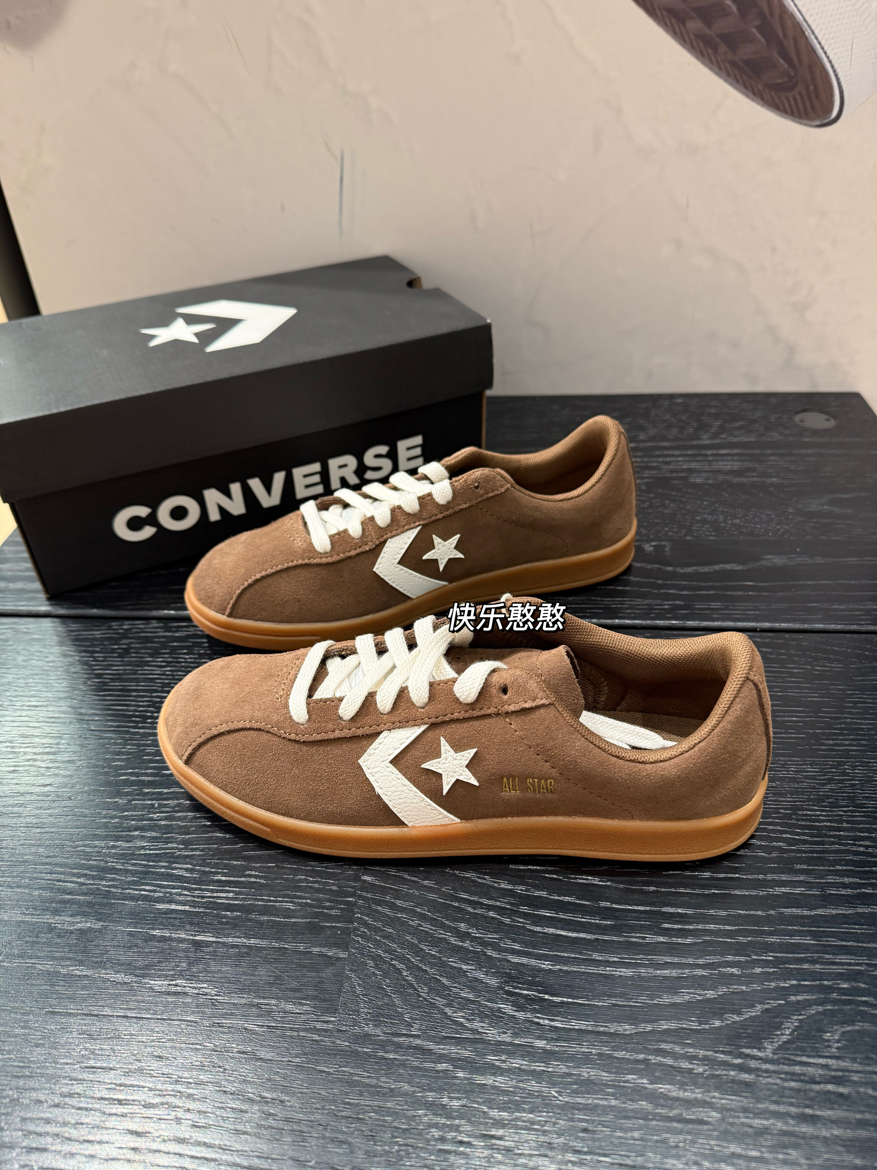 CONVERSE Classic Trainer匡威金标复古棕色休闲德训板鞋 A16396C