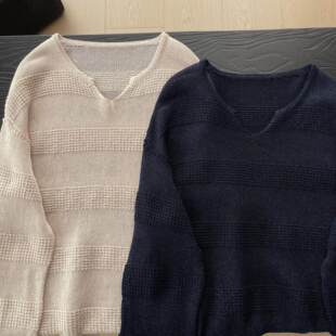 松弛感小领镂空针织衫 26春夏新品 2639 进口和纸