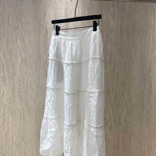 法式 26春夏新品 设计感字蛋糕半裙2639 海岛来信