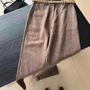 亚麻水洗直筒牛仔裤 26春夏新品 2636 自由格调