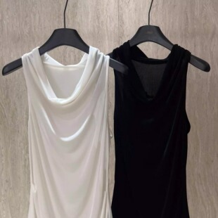 设计感荡领无袖 法式 26春夏新品 背心2639 松月