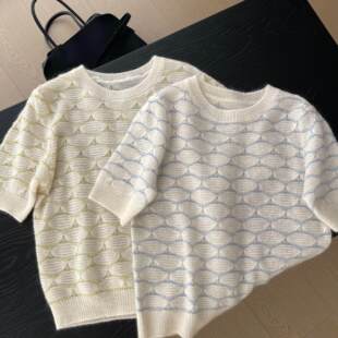 慵懒软糯马海毛短袖 26春夏新品 26319 柠檬半夏