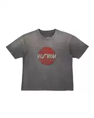 Wine-Colored Vv 22Aw Jumbo Japanese Style Trendy Nakamura Batik Washed Casual Distressed Vintage Short-Sleeve T-Shirt