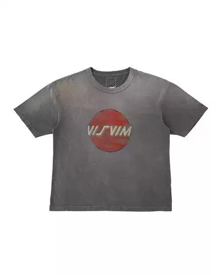 Wine-Colored Vv 22Aw Jumbo Japanese Style Trendy Nakamura Batik Washed Casual Distressed Vintage Short-Sleeve T-Shirt