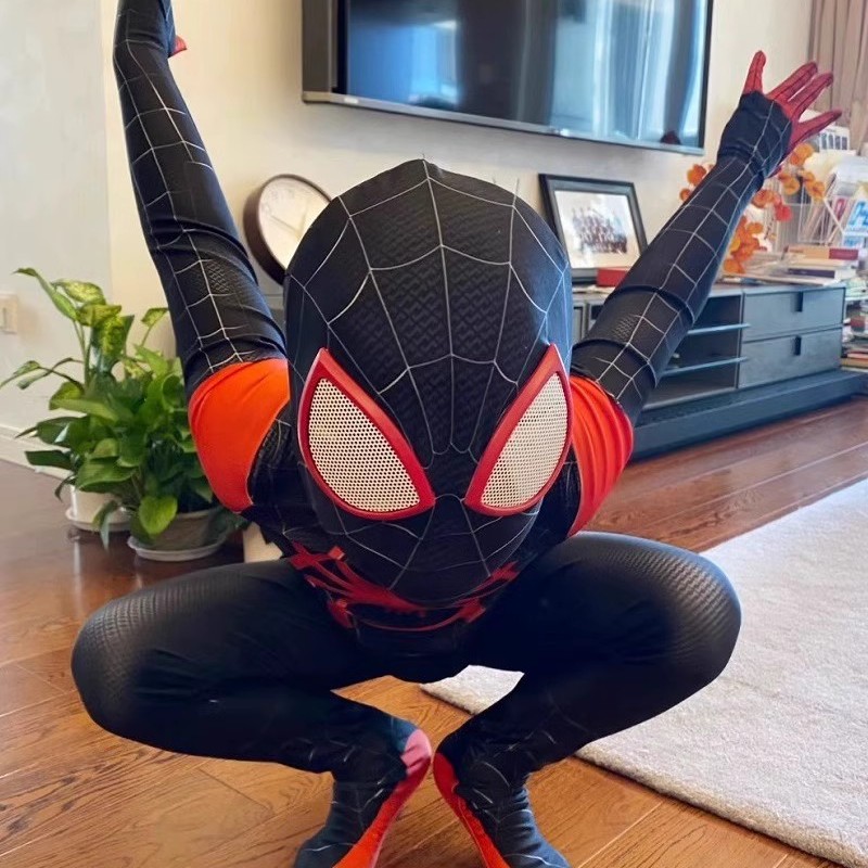 万圣节男童服装蜘蛛侠紧身衣套装