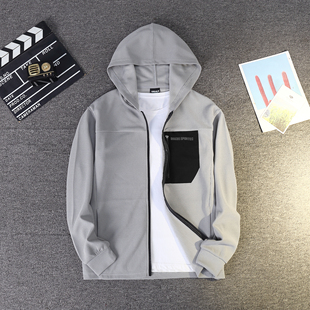卫衣男运动开衫 运动连帽开衫 情侣休闲夹克外套 日系经典 日单尾货