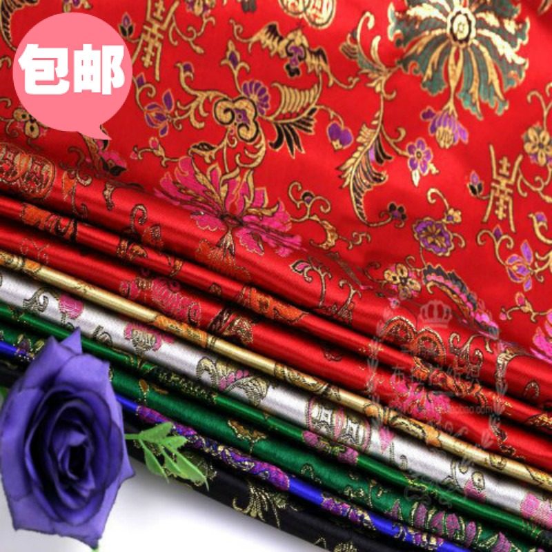 唐装古装万寿菊花金银丝织锦缎COS面料/布料苗族民族服装布料面料,居家布艺,海绵垫/布料/面料/手工diy,淘宝优惠券,粉丝福利购,淘宝优惠卷