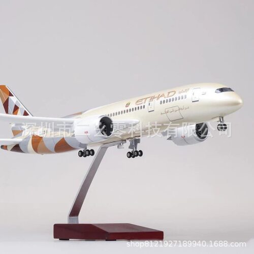 波音787阿提哈德航空 阿提哈德A380仿真飞机模型民航客机航空