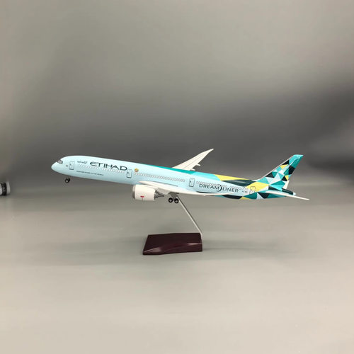 47cm 提哈德B787阿提哈德曼城新款提哈德787航空飞机模型航模摆件