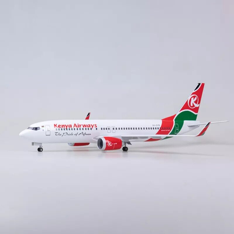 47cm1:85比例B737肯尼亚航空树脂仿真空客飞机模型带起落架摆件