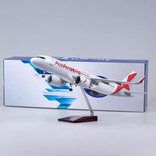 47CM A320阿拉伯航模带起落架静态书桌摆件模型爱好者的收藏佳品