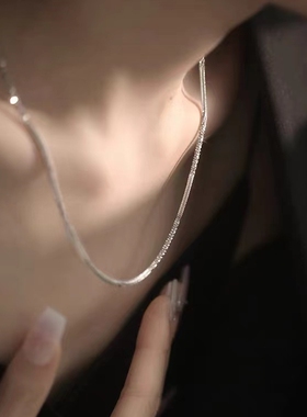 925纯银女意大利菜花扭绳链