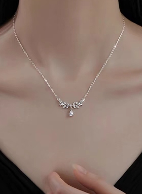 其他925银十字链女麦穗项链