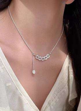 925纯银五帝钱项链轻奢2025新款爆款高级感锁骨链女颈链