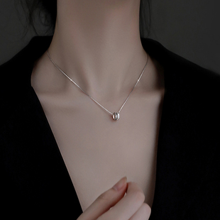 925纯银珠子项链轻奢小众设计感锁骨链女2021年新款夏