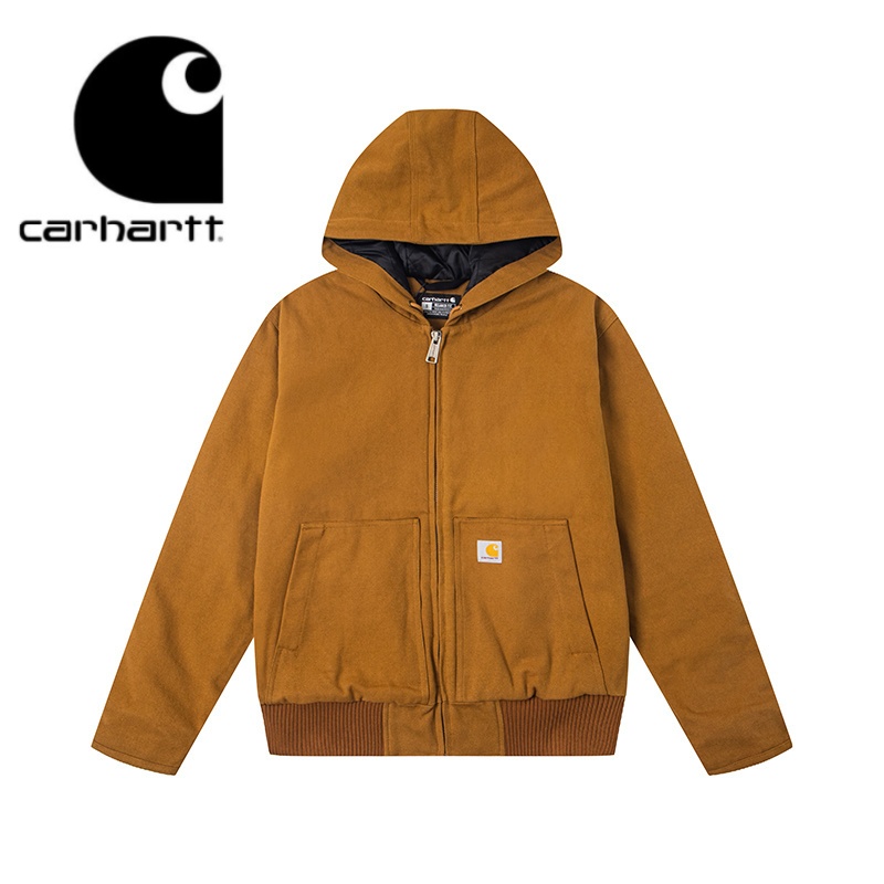 卡哈特秋冬款男女连帽拉链棉服