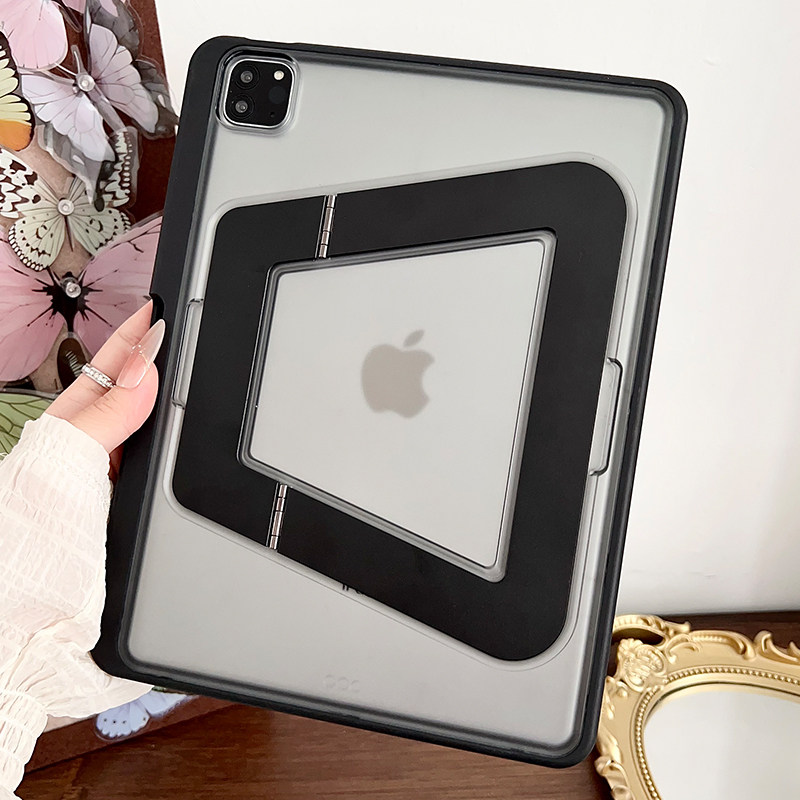 适用ipad2024保护套air6/7平板电脑ipad11透明air5防摔防弯12.9寸一体金属支架壳2022第十9代加厚8亚克力13寸