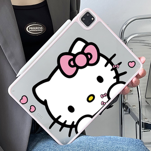 5透明10.9防摔9.7寸硬壳mini7八九代A2602 Pro11亚克力10.2寸平板套air4 粉KT彩绘适用ipad11保护壳air6 7新款