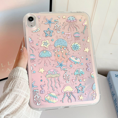 镭射彩绘iPadpro保护套air6壳2024款苹果11寸平板9第九代轻薄TPU软壳十10气囊防摔5透明mini7高级感六9.7适用