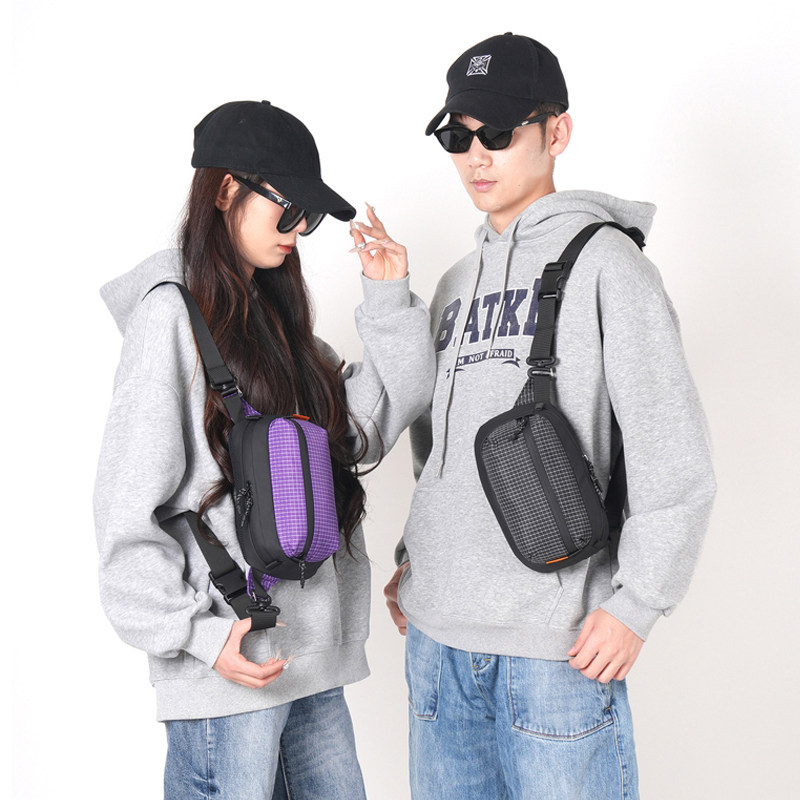 户外休闲腰包女男外出便携单肩斜挎胸包多功能防水轻便骑行小背包