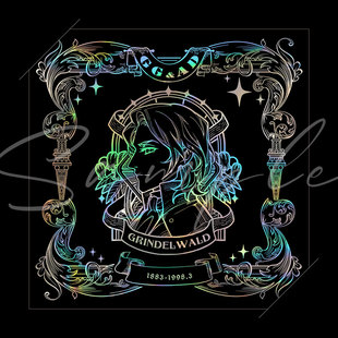 【来嘛英雄出品】GGAD烫金银透卡桌面卡片|格林德沃邓布利多