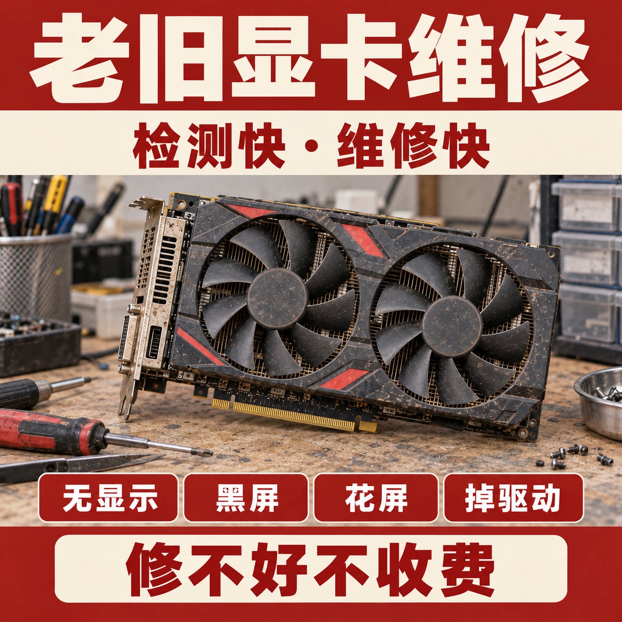 老显卡快速维修价格50元										