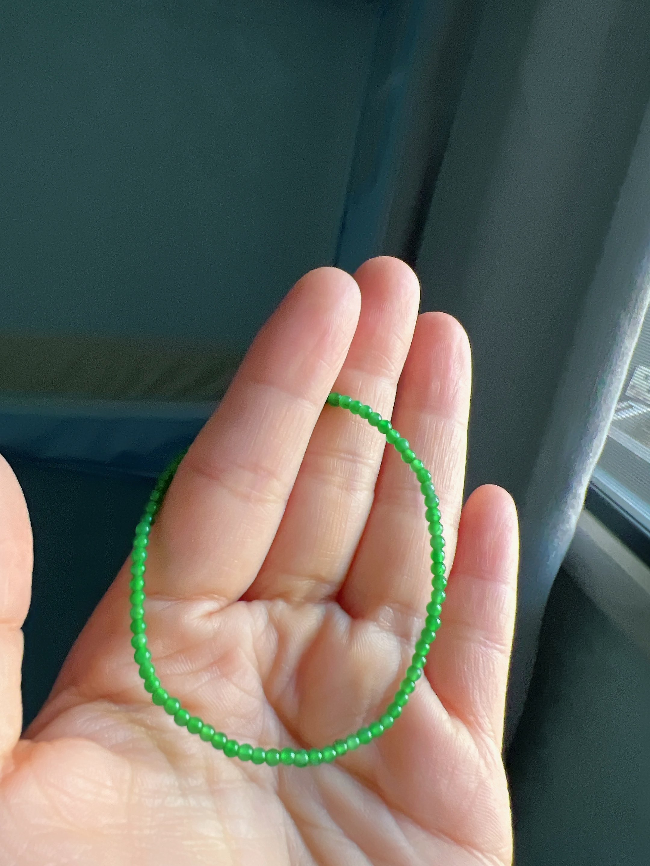 天然翡翠A货冰阳绿小米珠项链手链，珠卡2.3，色阳。,珠宝/钻石/翡翠,手链/手串,淘宝优惠券,粉丝福利购,淘宝优惠卷