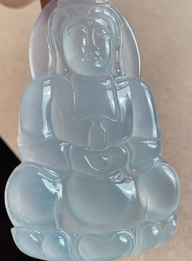 缅甸天然A货冰润大观音，尺寸大，65.4-41.3-5.8，29.41g