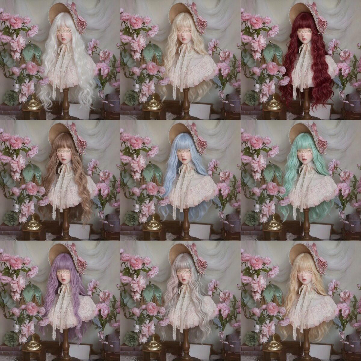 BJD娃娃假发3分4分6分