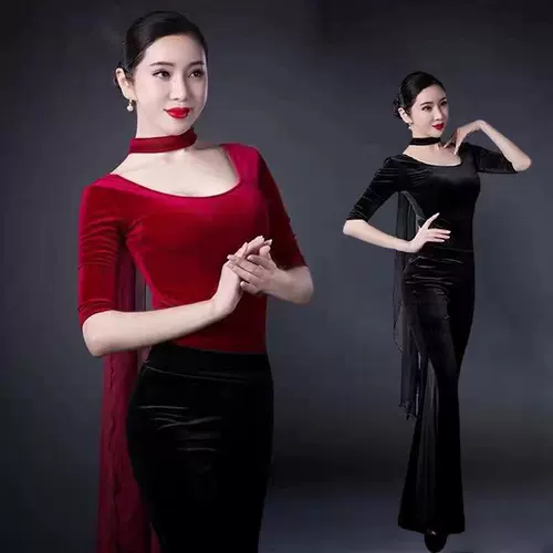 Элитный элегантный модный бархатный комплект для тренировок, громкоговоритель, штаны-клёш, облегающий крой