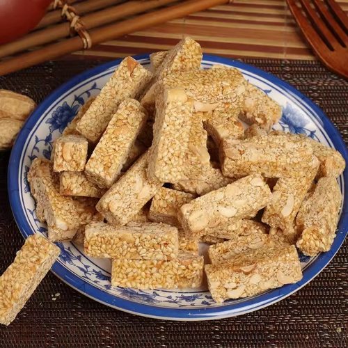广东潮汕芝麻糖花生糖罐装手工