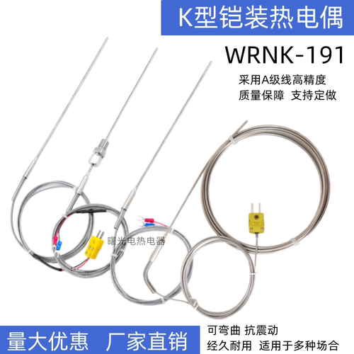 K型热电偶WRNK-191针型铠装