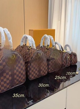 原版色单肩斜挎宽肩带头层皮配件适用于L包speedy30棋盘格改造