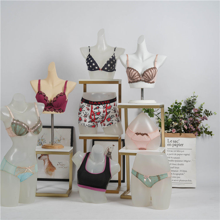 模特道具男 女半身哑白内衣 内裤 塑料假人体 橱窗陈列展示架模特