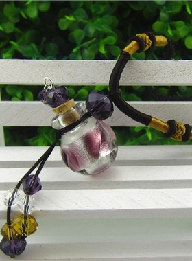 琉璃香薰小瓶子挂饰朱砂毛衣链