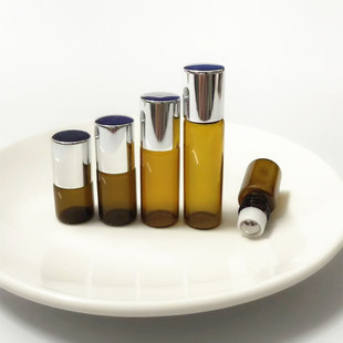 5ML分装 瓶玻璃香水瓶空瓶便携小样瓶走珠瓶避光 茶色滚珠瓶1