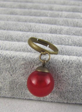 琉璃香薰小瓶子古铜色随身戒指