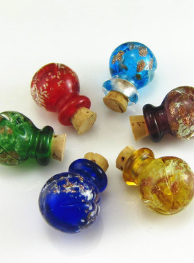 diy夜光香薰琉璃挂饰小瓶子吊坠