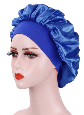 丝光弹力睡帽包头帽空调帽防风圆顶帽防尘帽透气头巾帽Bonnet Cap